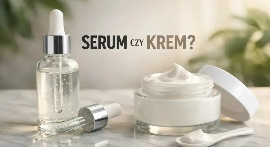 Szklana buteleczka z pipetką i gęsty krem w słoiczku. Co to jest serum? Lekka formuła czy bogata konsystencja – wybór należy do Ciebie.