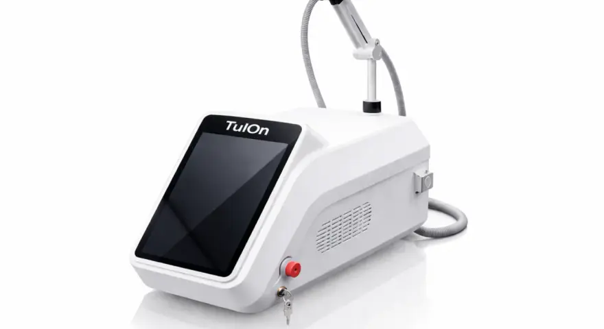 Nowoczesny laser tulowy TuOn z ekranem dotykowym i aplikatorem.