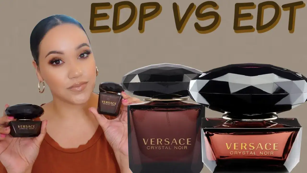 Versace Crystal Noir flakony EDT EDP porównanie